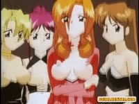 Kinky hentai teens have group sex ritual
